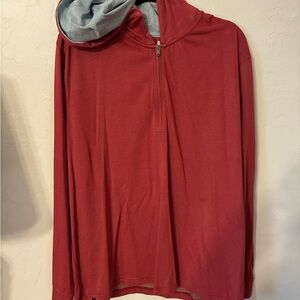 johnnie-O Red and Light Blue Hoodie